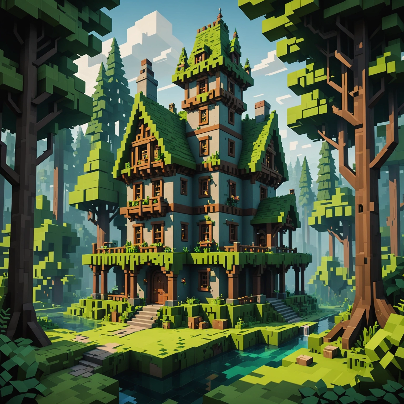 Лесной особняк в Minecraft: редкая структура, которая покоряет сердца игроков