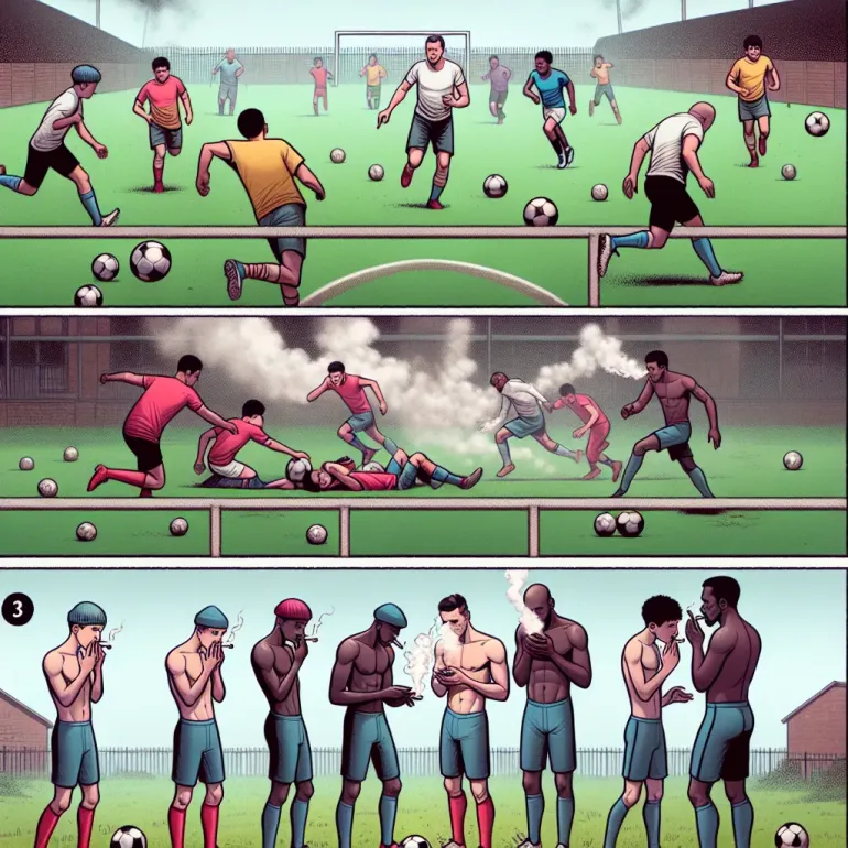 курящие футболисты