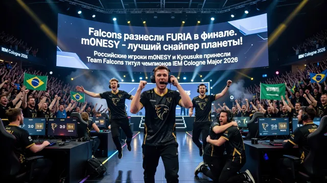 Falcons разнесли FURIA в финале. m0NESY - лучший снайпер планеты!